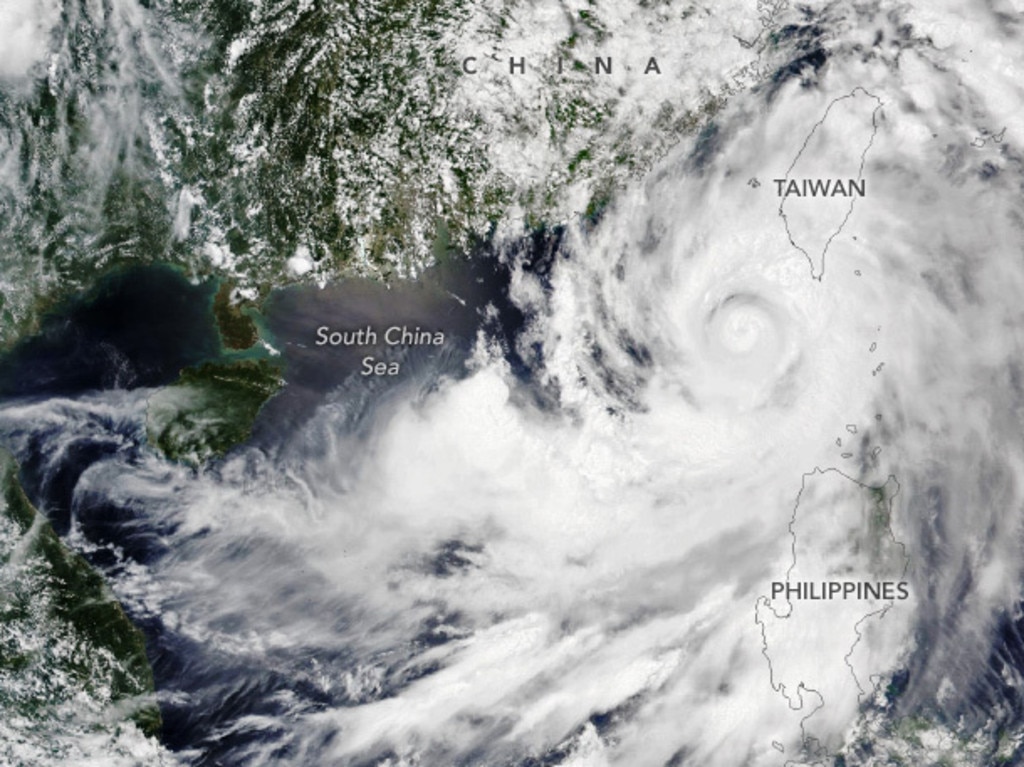 Storm Doksuri, a former super typhoon, has swept northwards over China since Friday, when it hit southern Fujian province after smashing through the Philippines. Picture: NASA Earth Observatory