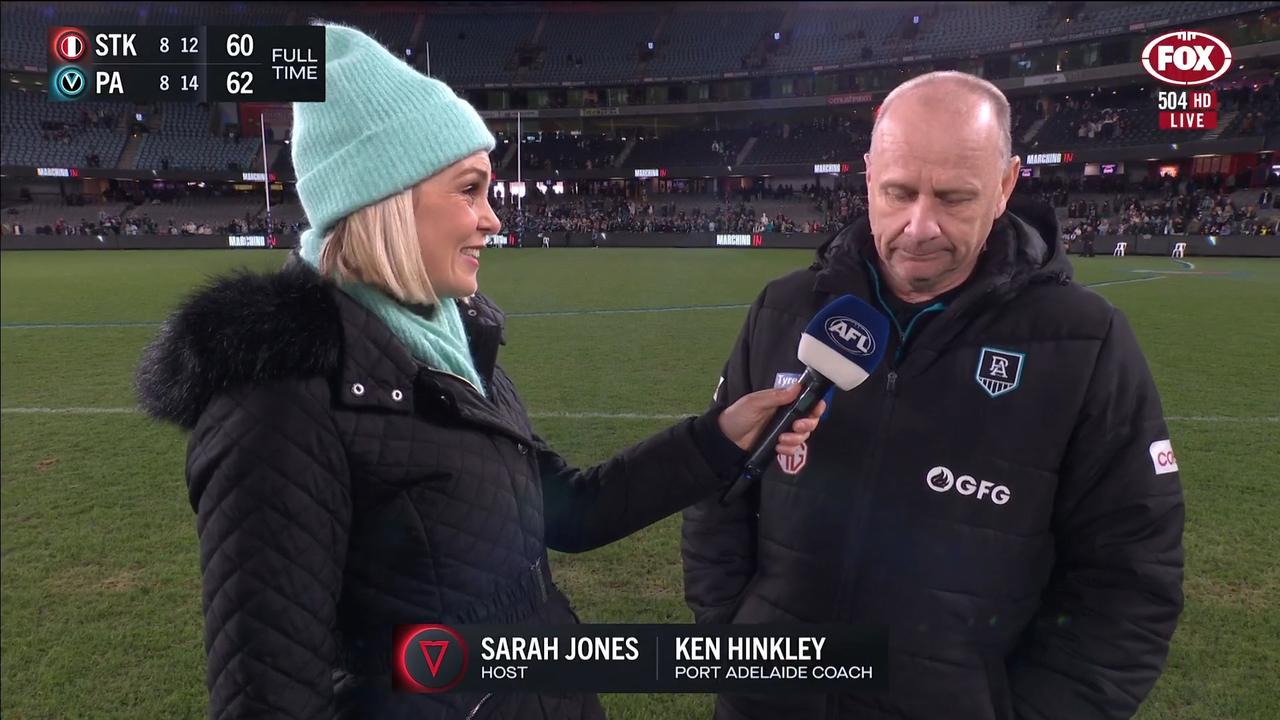 An emotional Ken Hinkley spoke after the win.