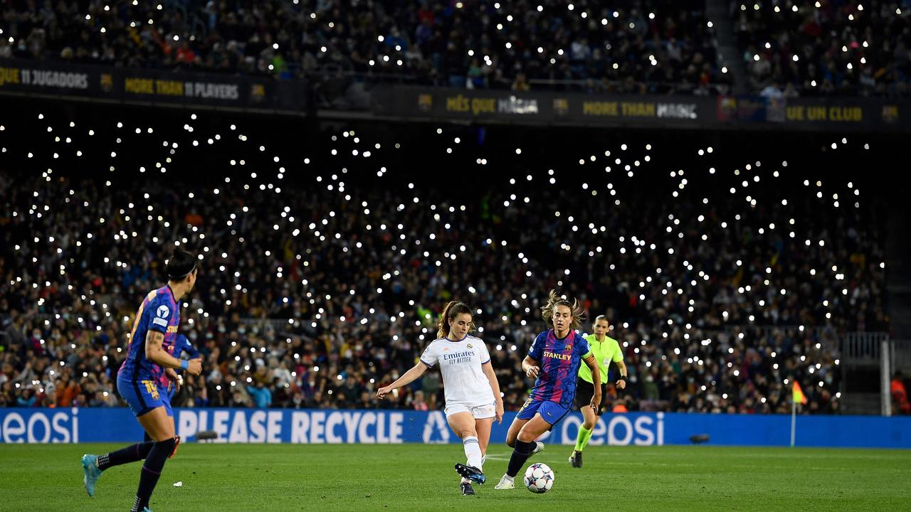 Women s Champions League 2022 Barcelona vs Real Madrid Barcelona set women s football crowd record news video scores results