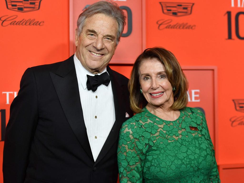 Paul and Nancy Pelosi. Picture: AFP