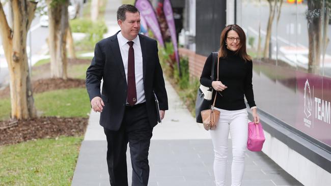 Broncos chairman Karl Morris arrives for the AGM. Picture: Peter Wallis