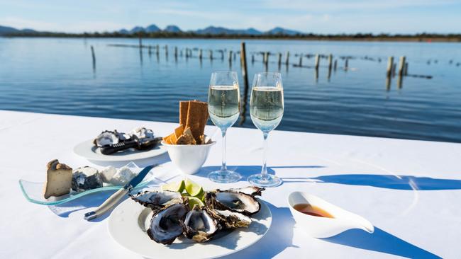 Oyster experience at Saffire, Tasmania. Supplied.