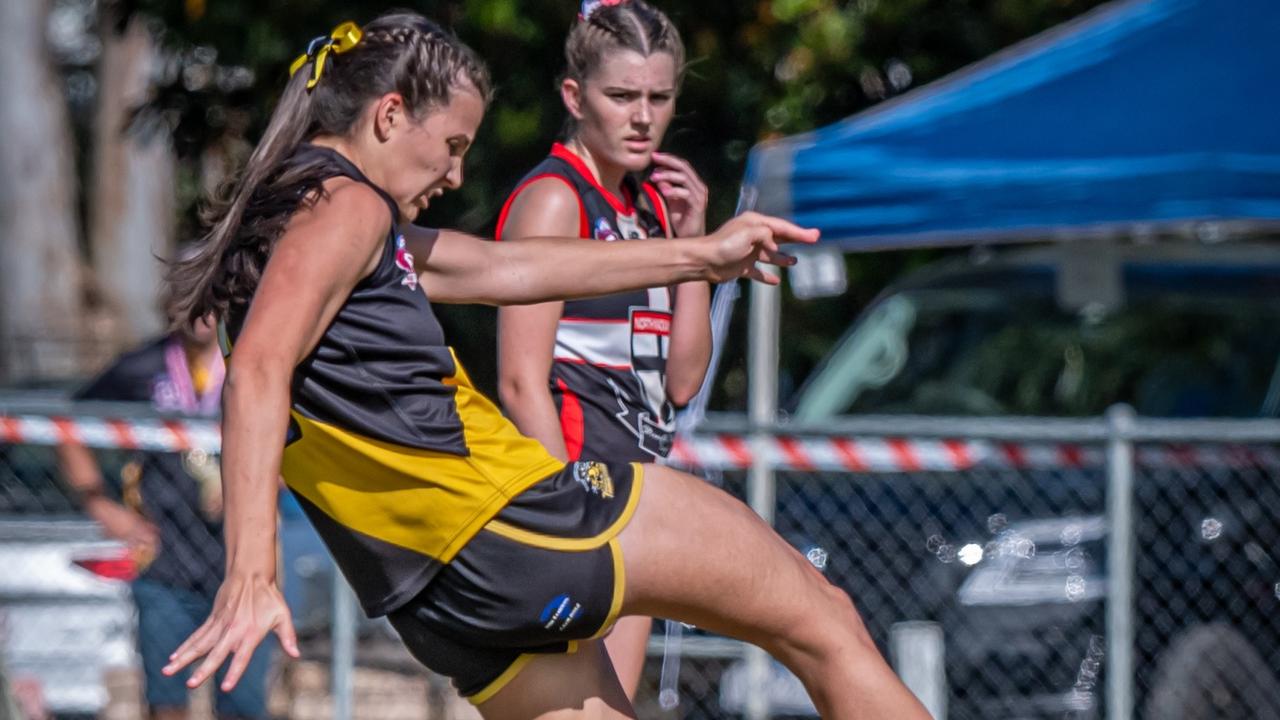 Bakers Creek Tigers Women's team was victorious in the AFL Mackay 2024 grand finals. Picture: Daniel McLean