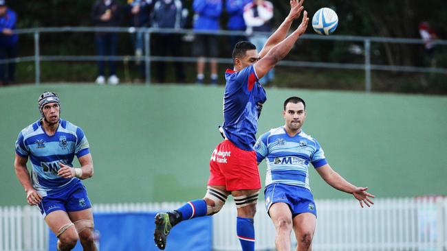 The Manly Marlins in action ar Manly Oval. Picture: Braden Fastier