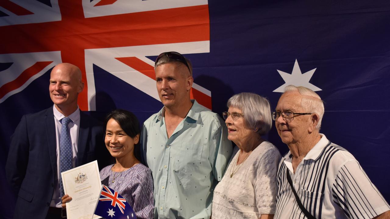 Liddi Luangjam receiving her Australian Citizenship in Gympie. Photo: Elizabeth Neil