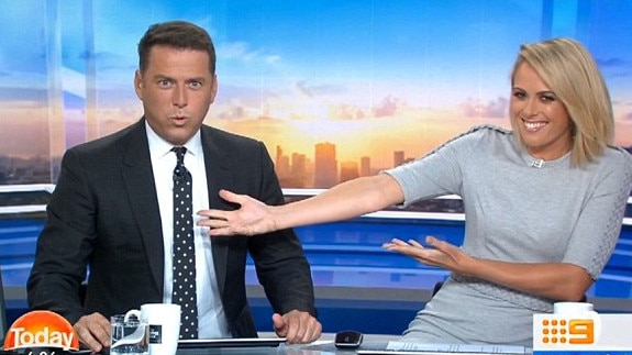 With Karl Stefanovic on Today. Picture: Supplied
