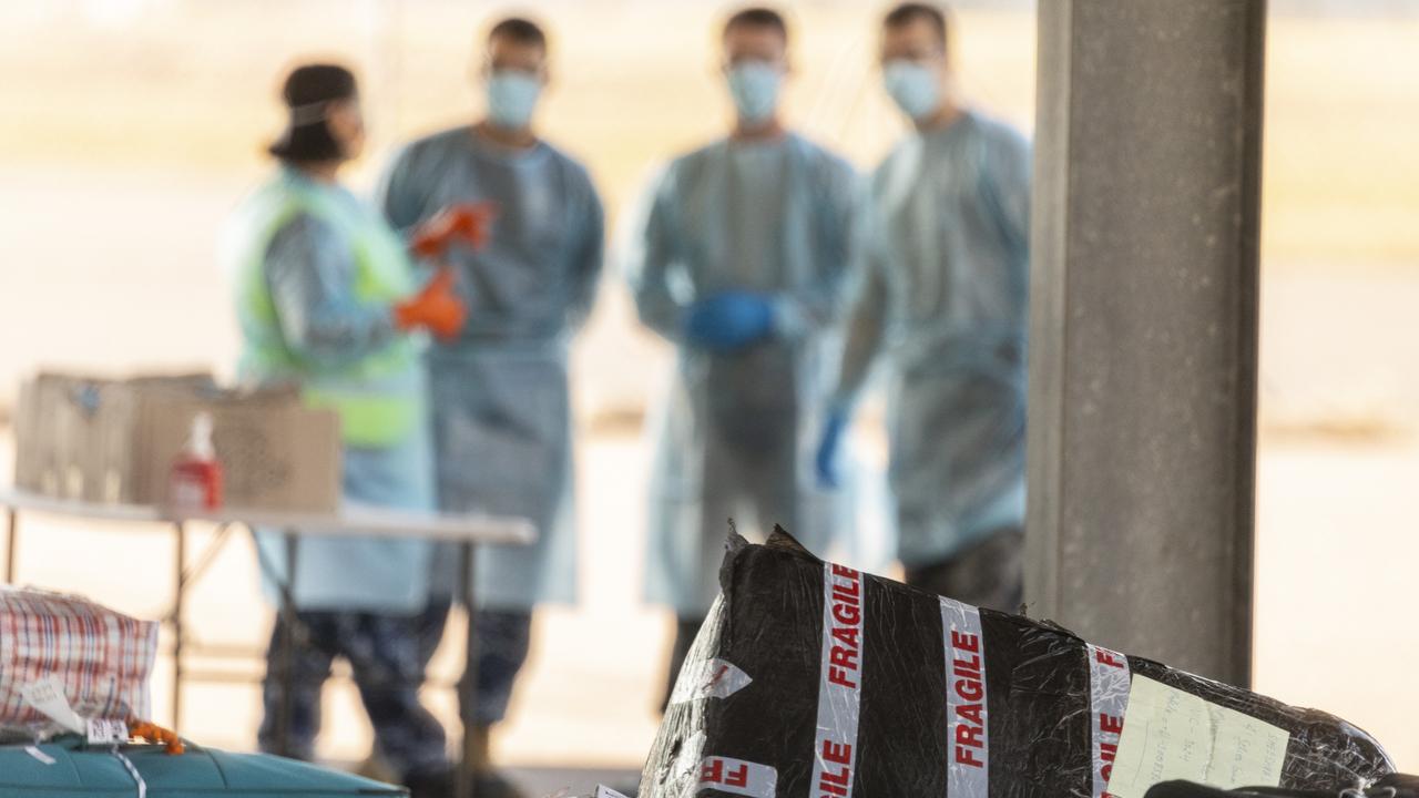 The lab that tested the passengers and those prevented from boarding reportedly had its accreditation suspended weeks ago. Picture: Supplied by ADF