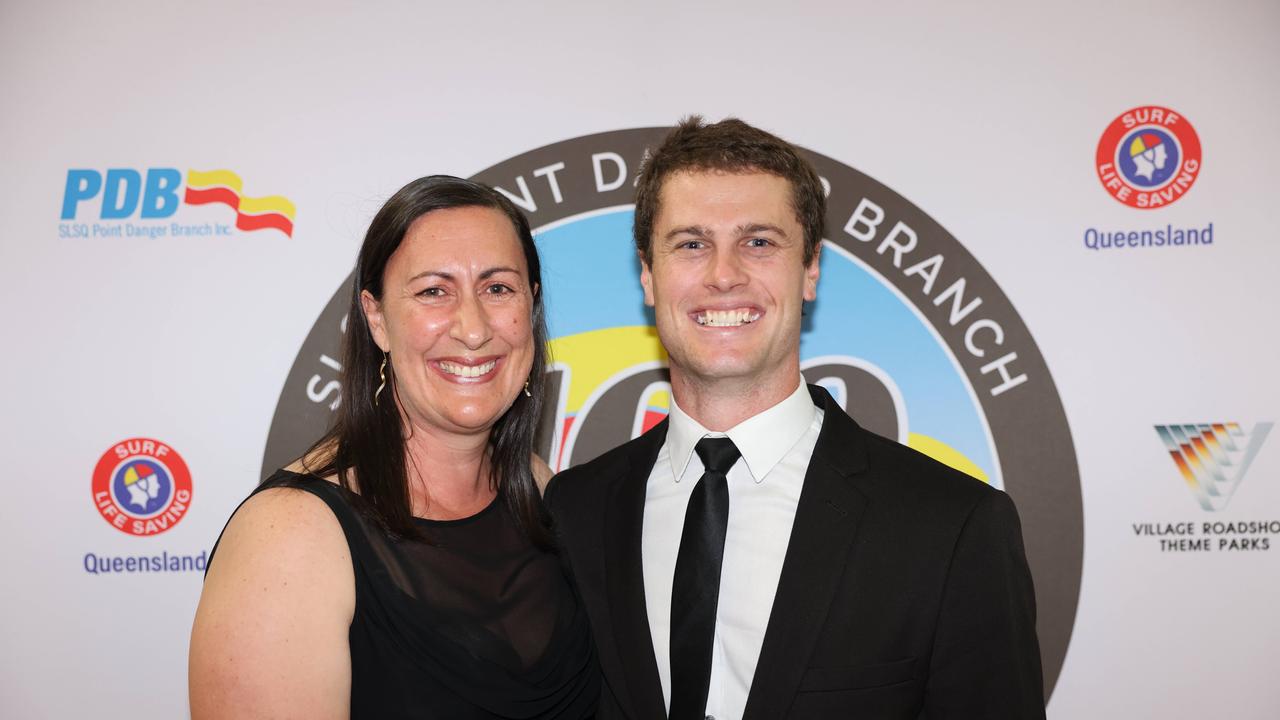 Belinda Doman and Daniel Homer at the Surf Life Saving Queensland Point Danger Branch centennial celebration at Sea World for Gold Coast at Large. Picture, Portia Large.