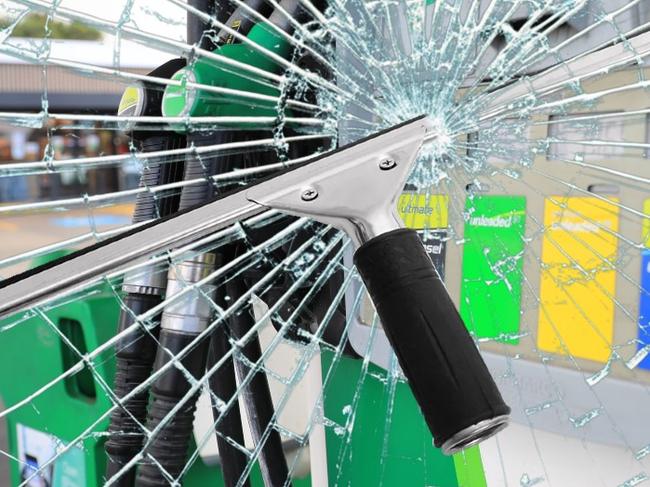 Squeegee sparks unprovoked assault at Gold Coast service station.