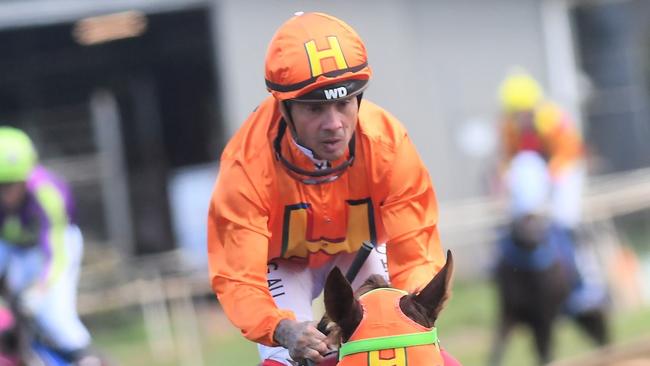 WINNING WAYS: Buoyancy for trainer Roy Chillemi and jockey Wanderson D’Avila wins the Class 1 Handicap (1200m) on Saturday at Tolga. The D’Avila’s were involved in four of the five winners across the day. Picture: JORDAN GERRANS.