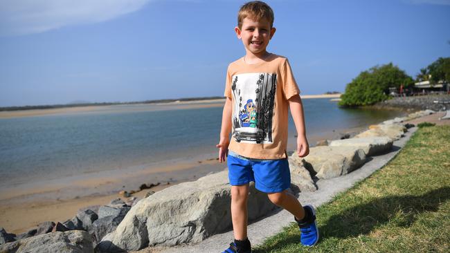 Linkon Walker,6, is walking to raise money for Movember.