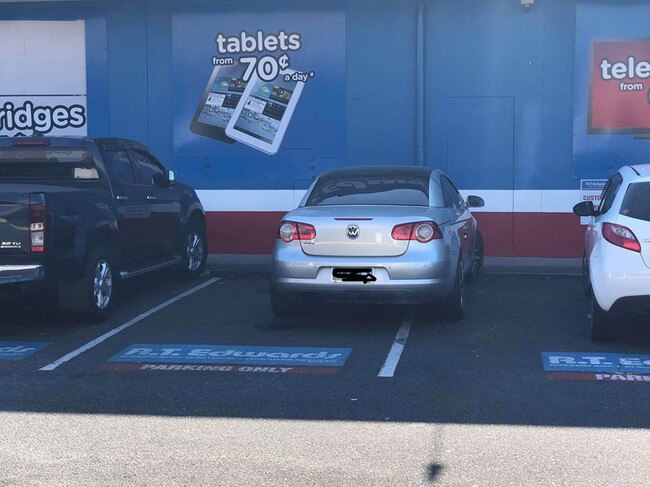 Bad parking at Strathpine. Picture: Facebook