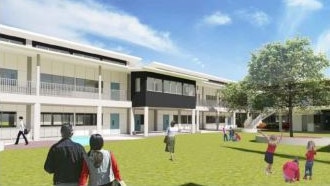 An artist’s impression of how the new school at Pimpama may look. 