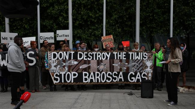 Santos is poised to finish work on its controversial Barossa LNG project this year. Picture: Tamati Smith/Getty Images