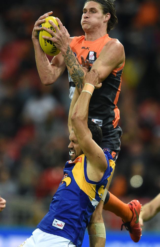 Rory Lobb was nearly the matchwinner for the Giants. Picture: AAP