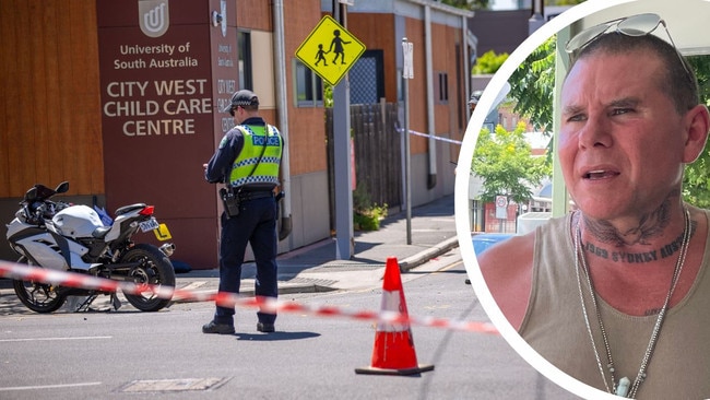 A witness has detailed the harrowing scene following a crash in Adelaide’s CBD just meters from a childcare centre.