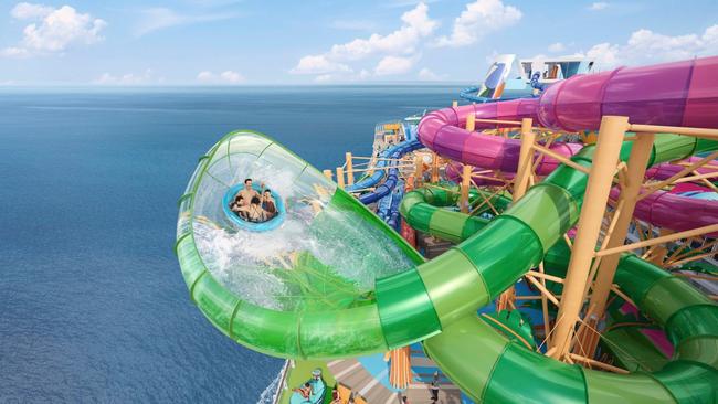 Thrill Island waterpark on Icon of the Seas
