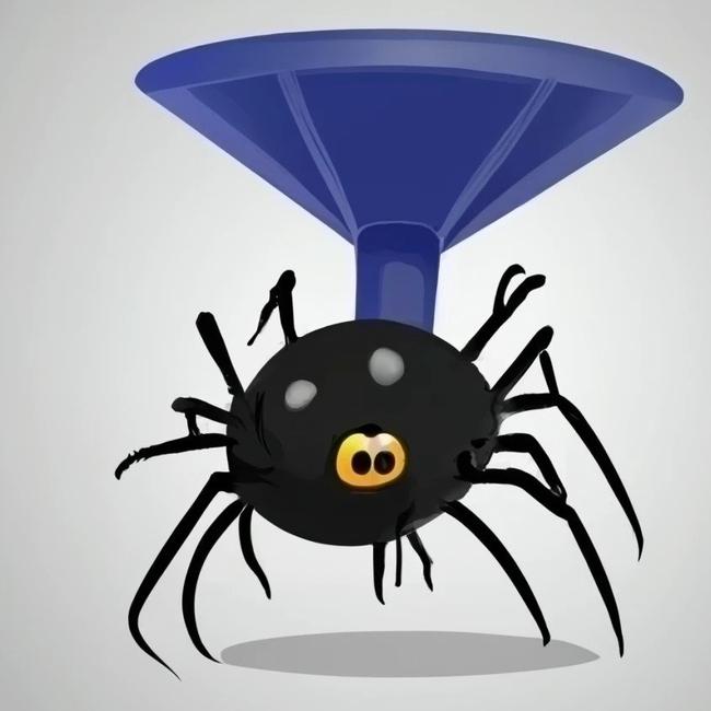 AI generated image of a funnel-web spider.