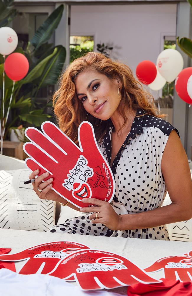 Eva Mendes is encouraging Aussies to dig deep to help raise funds Ronald McDonald House Charities on McHappy Day, November 14.