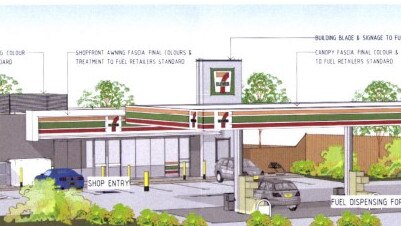 Diagrams depicting the proposed 7Eleven site in Gympie.