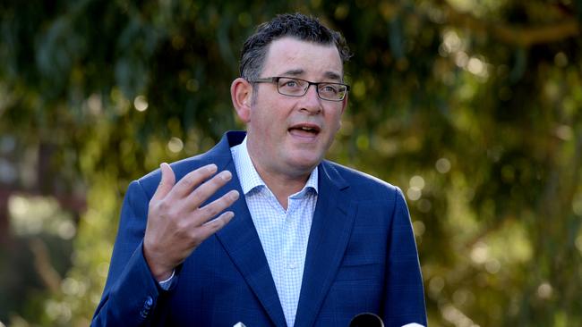 Victorian Premier Daniel Andrews addresses the media at a press conference at Greensborough in Melbourne's outer north-east. Picture: NCA NewsWire/Andrew Henshaw