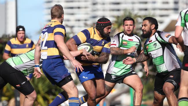 Action pictures from Gold Coast Eagles v PBC Alleygators Rugby Union Trial Match. Photograph : Jason O'Brien