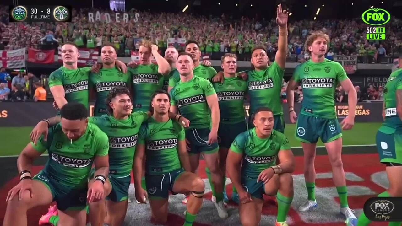 NRL coach gets emotional after Las Vegas spectacle