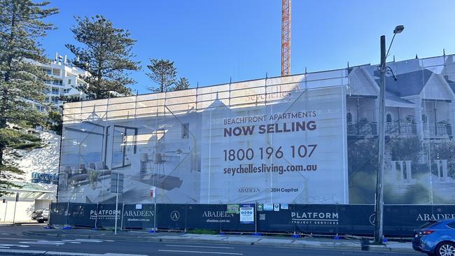 The beachfront apartments and townhouses on The Grand Pde being developed. Picture: Tileah Dobson