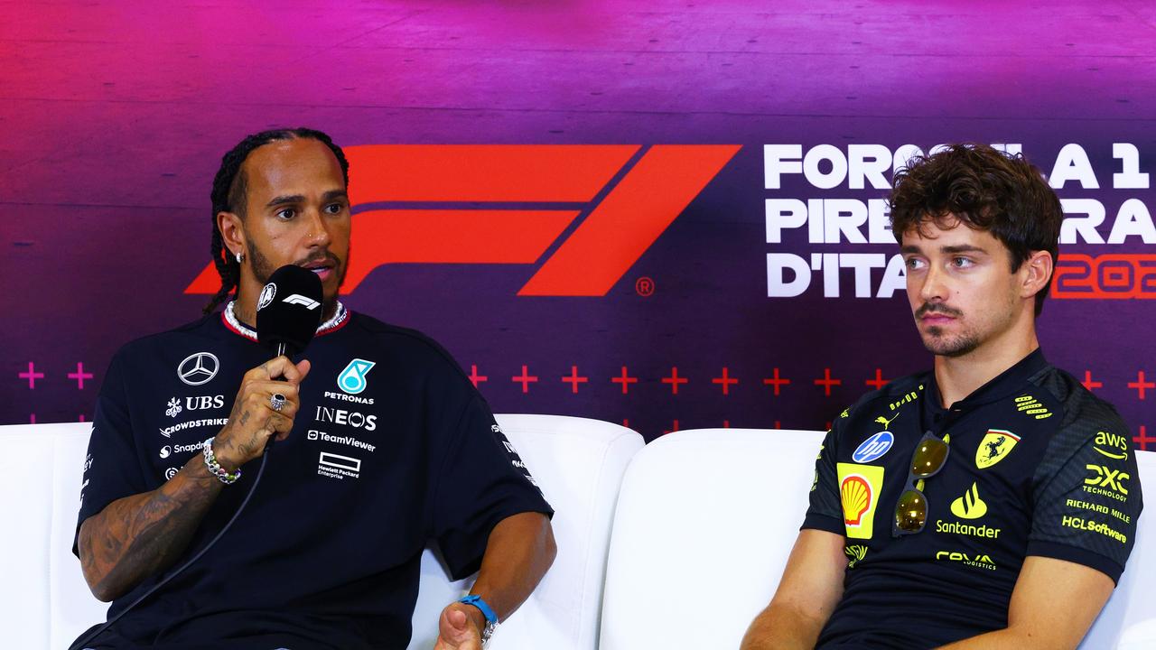 Hamilton and Leclerc will be teammates next year. (Photo by Clive Rose/Getty Images)