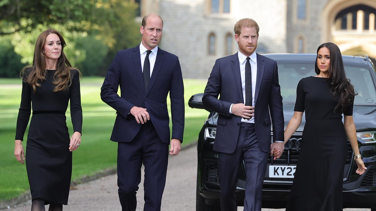 Kate, William, Harry and Meghan briefly reunited after the Queen’s death last month. Picture: Chris Jackson/Getty Images