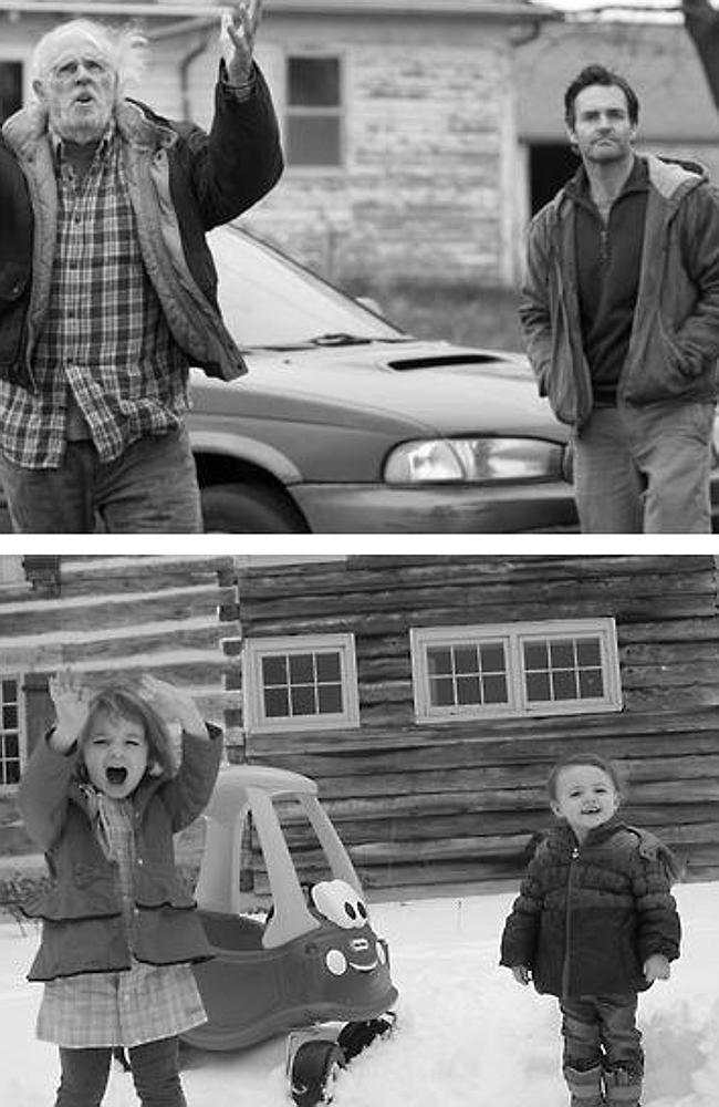 Family shenanigans ... Sophia, 3, on the left with co-star Sadie, 2 channel the main characters from Nebraska. Picture: Don't Call Me Oscar