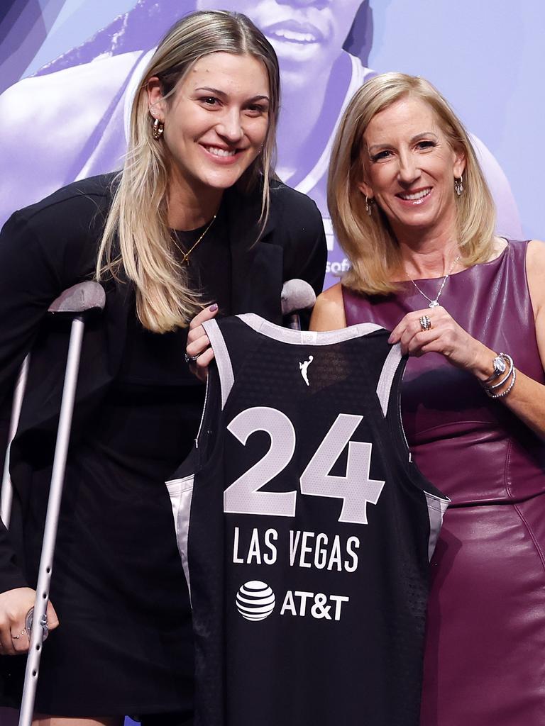 Kitley after she was drafted. (Photo by Sarah Stier/Getty Images)