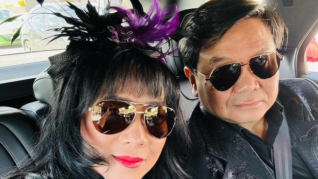 Ben Huynh and Le Thach on their way to The Birdcage at the Melbourne Cup.