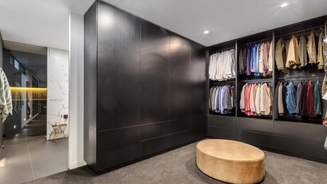 Most people could only dream of having this much wardrobe space.