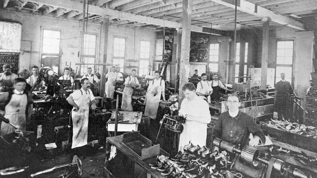 A photo of the Bondi Boot Factory in its heyday.