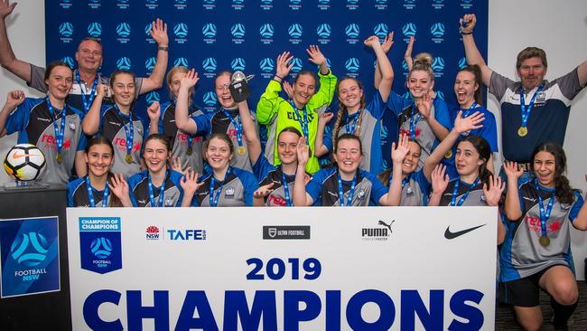 The victorious Rouse Hill Rams at the end of the Champion of Champions tournament. Pic: Football NSW