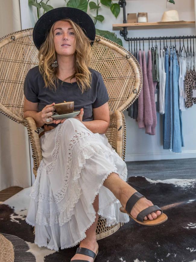 Boho Republic's Lana Revill pictured in Bermagui on the south coast. Picture: Supplied