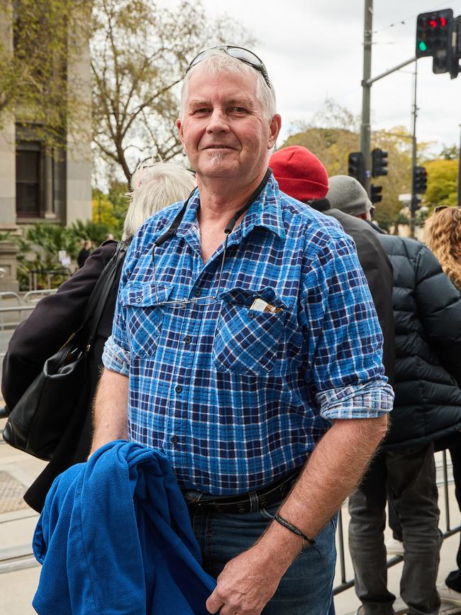 At Parliament House in North Terrace, people witnessed the proclamation of King Charles III. Picture: Matt Loxton