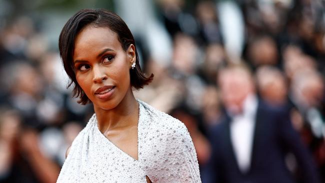 Canadian model Sabrina Elba arrives for the screening. Picture: AFP