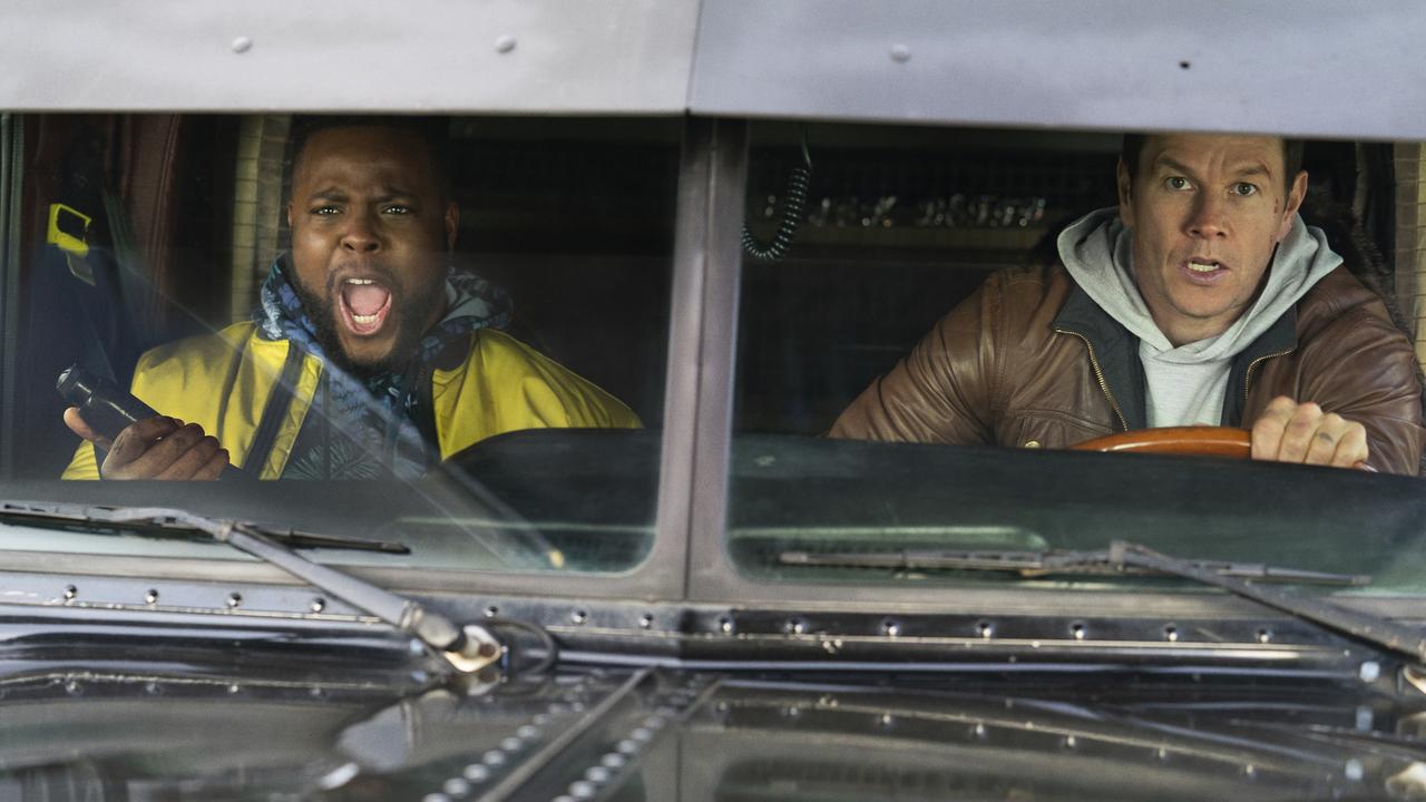 Winston Duke isn’t given much to do other than to tag along with Wahlberg. Picture: Daniel McFadden/Netflix via AP