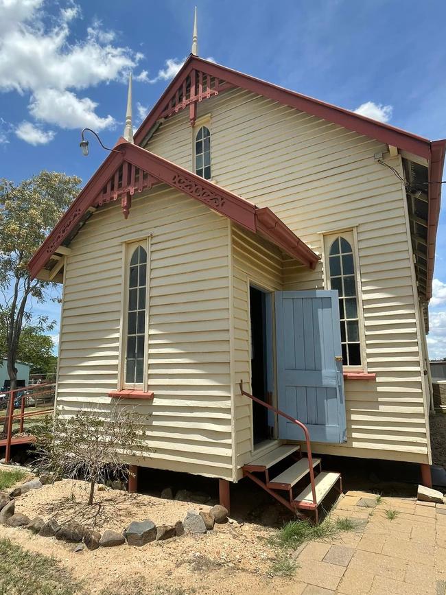 The exterior of the St Andrew's Uniting Church, formerly the St Andrew's Presbyterian Church built in Hughenden in 1908. Picture: Supplied