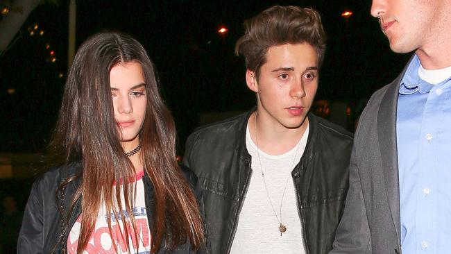 UK CLIENTS MUST CREDIT: AKM-GSI ONLY Brooklyn Beckham is photographed leaving 