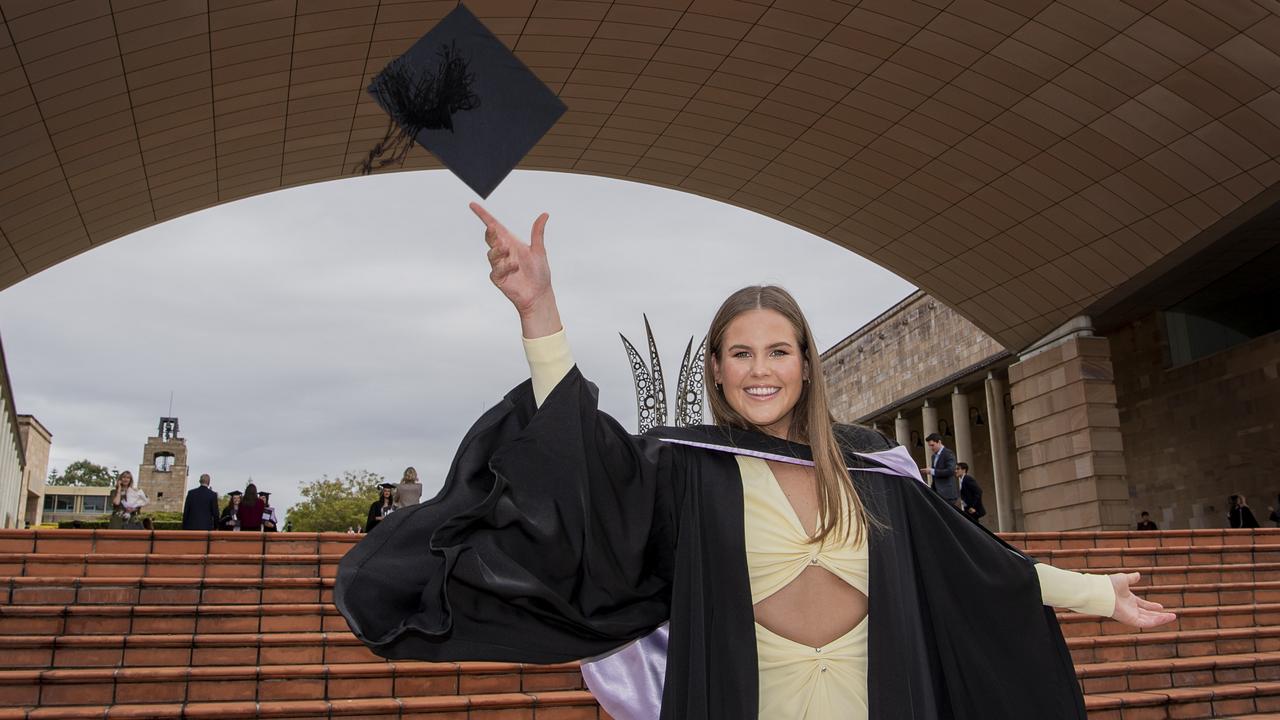 BIG DAY: Recent Bond University graduate and Toowoomba local Grace Scanlon. Photo: Cavan Flynn.