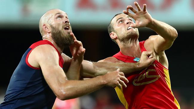 Gold Coast ruckman Jarrod Witts could play a key role against Carlton this week. Picture: Getty Images