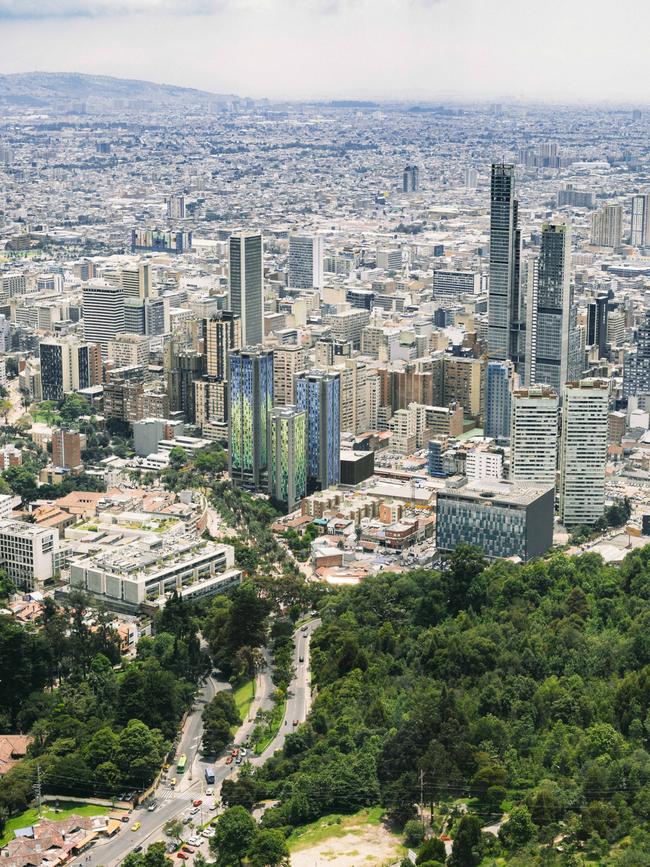 A view of Bogota from the hills of Monserrate.