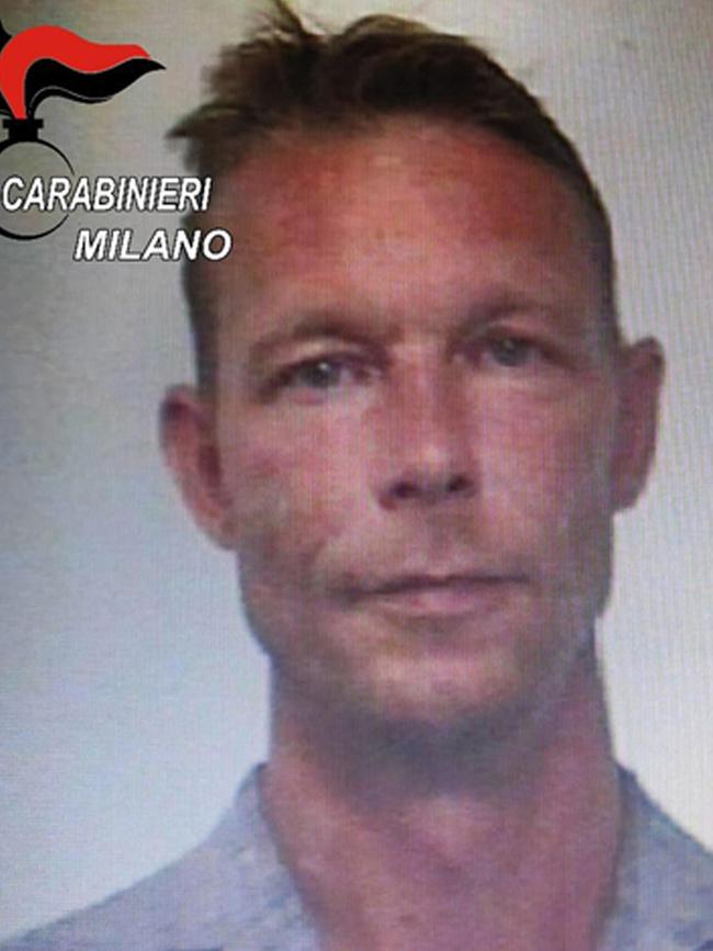 A photo released by the Italian Carabinieri of the McCann case suspect Christian Brueckner taken in 2018 when he was arrested for drug trafficking in Italy. Picture via AFP