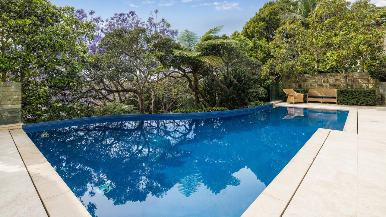 There’s a poolside cabana and wellness space complete with sauna, spa, kitchenette and bathroom.