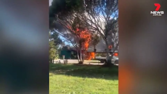 Fire at Two Wells engulfs house (Seven News)