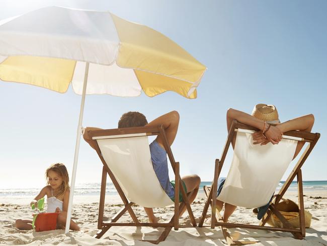 Generic photo of a family on holiday at the beach