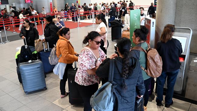 One in four flights in and out of Brisbane are delayed. Picture: John Gass